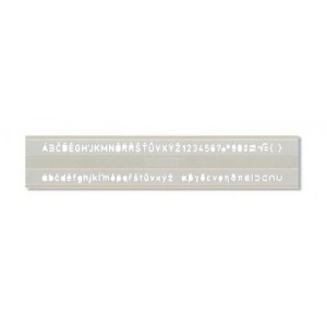 Liniuotė trafaretinė KOH-I-NOOR, mokyklinė su raidėmis, 7 mm